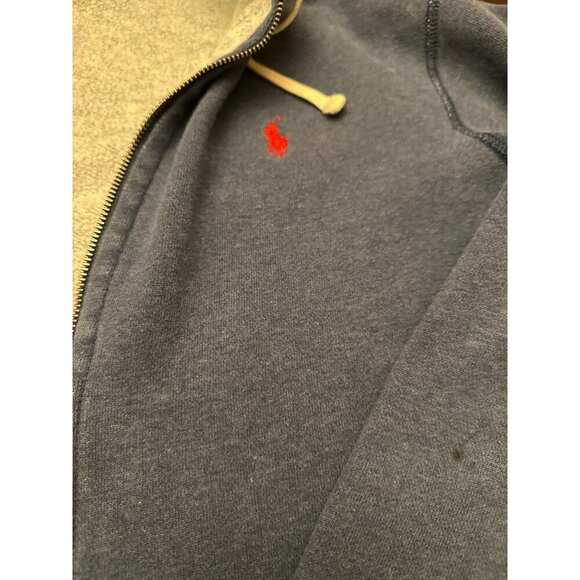 Polo Ralph Lauren Mens Full-Zip Hoodie Jacket Size L Blue Cotton Blend - Picture 4 of 6